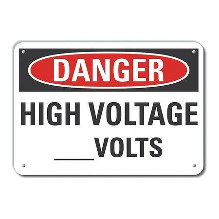 LYLE LCU4-0445-NA_10X7 ALUM DANGER HIGH VOLTAGE 10 X7 