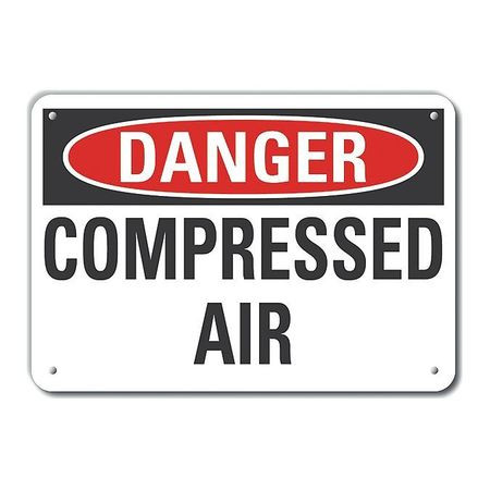 LYLE LCU4-0365-NP_14X10 COMPRES AIR DANGER SIGN,10X14IN,PLASTIC