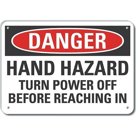 LYLE LCU4-0618-NP_14X10 DECAL DANGER HAND HAZARD TURN 14X10 
