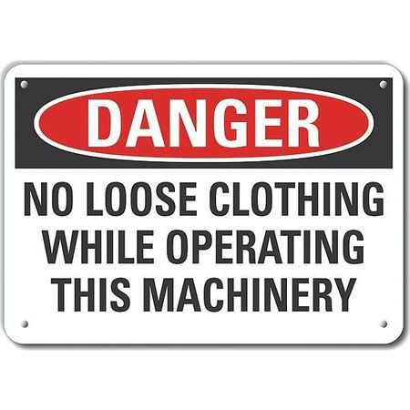 LYLE LCU4-0633-NP_10X7 DECAL DANGER NO LOOSE CLOTHING 10X7 
