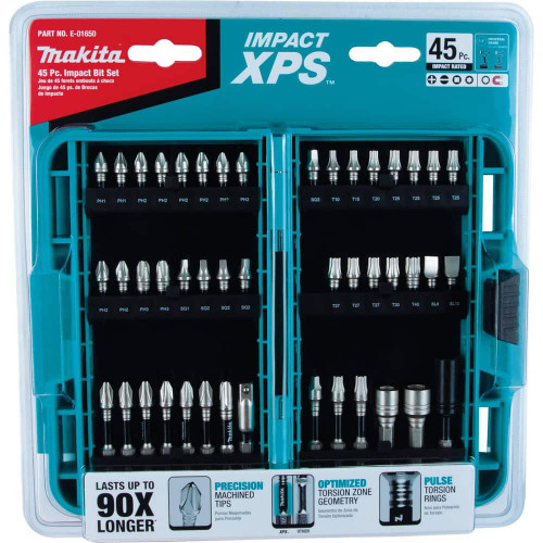 MAKITA E-01650 IMPACT BIT SET STEEL MIX 45PC 