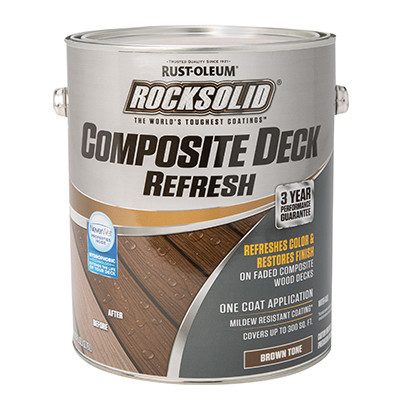 RUST-OLEUM 350060 ROCKSOLID COMPOSITE DECK REFRESH, BROWN,