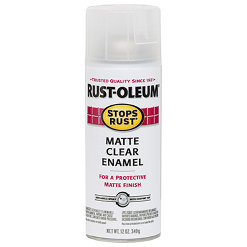 RUST-OLEUM 285093 ENAMEL SPRAY RUST MAT CLR 12OZ