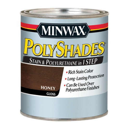MINWAX 614960444 STAIN WOOD POLYU GLOSS HONEY