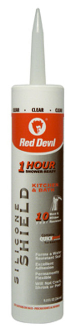 RED DEVIL INC 0826KB SILICONE SHIELD KITCHEN/BATH SEALANT, CL RED DEVIL INC 0826KB SILICONE SHIELD KITCHEN/BATH SEALANT, CL
