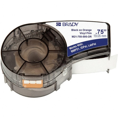 BRADY SPC ABSORBENTS 142804 M21-750-595-OR .75INX21FT BLK/ORN HF CAR