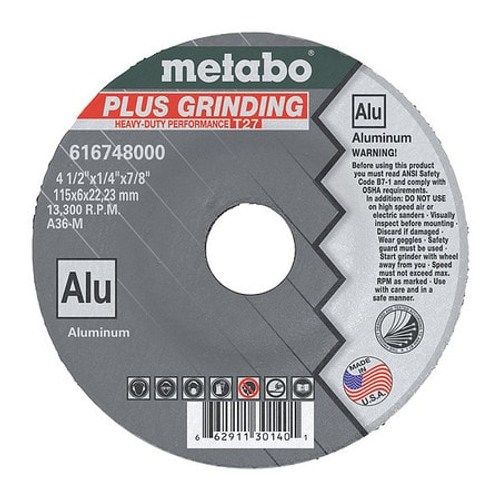 METABO US616748000 GRINDING WHEEL T27 A36M 4.5 X1/4 X7/8 
