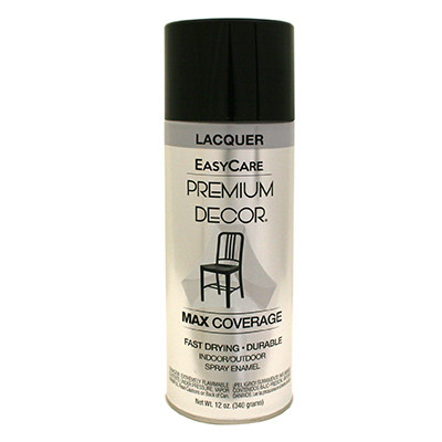 TRUE VALUE MFG COMPANY PD1353-AER PREMIUM DECOR GLOSS LACQUER FINISH, BLAC