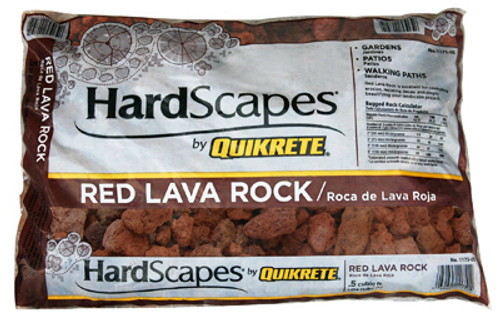 QUIKRETE 1175-05 RED LAVA ROCK, .5-CU. FT.