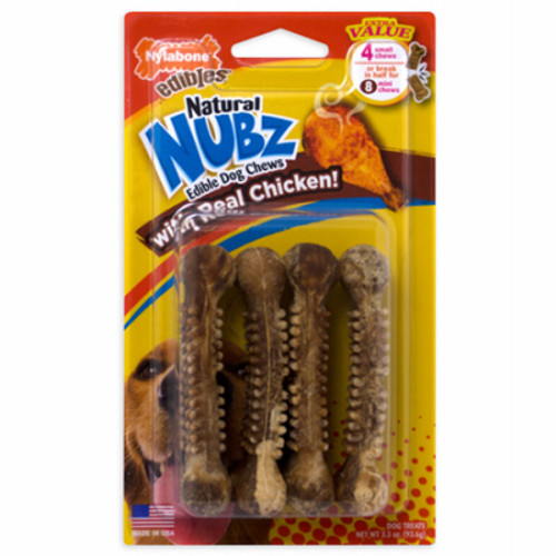 NYLABONE NEN201VP4W DOG TREATS, NUBZ SMALL CHICKEN, 4-PK.
