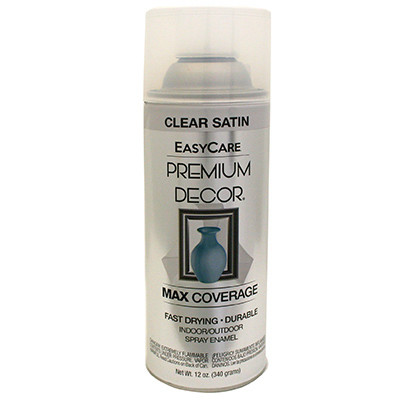 TRUE VALUE MFG COMPANY PDS8-AER PREMIUM DECOR SPRAY PAINT, CLEAR SATIN, 