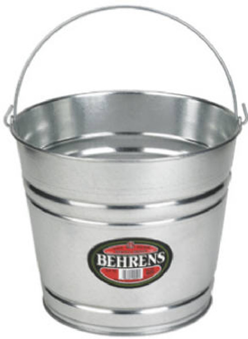 BEHRENS 1214GS GALVANIZED STEEL WATER PAIL, 14-QT.