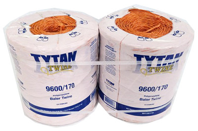 TYTAN INTERNATIONAL PBT96170TONBP BALER TWINE, ORANGE POLY, TWO 4,800-FT. 