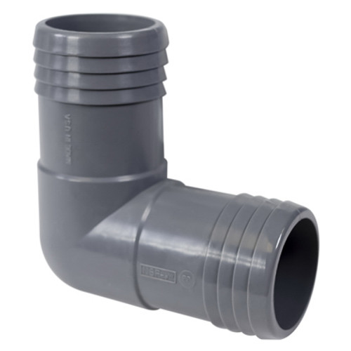 LASCO 1406015RMC PIPE FITTING, PLASTIC INSERT ELBOW, 1-1/