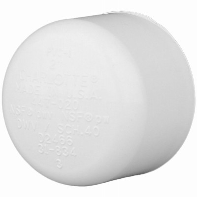 CHARLOTTE PIPE & FOUNDR PVC 02116  1600HA SCHEDULE 40 PVC  PRESSURE PIPE CAP, WHIT