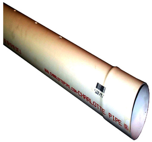 CHARLOTTE PIPE & FOUNDR PVC30030P0800 PVC PERFORATED SEWER & DRAIN PIPE, 3-IN.