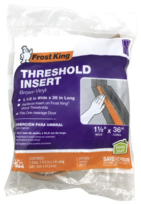 THERMWELL PRODUCTS RV37H THRESHOLD VINYL REPLACEMENT INSERT, BROW