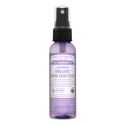 DR. BRONNER'S SD1001 ORGANIC HAND SANITIZER, LAVENDER 2-OZ.