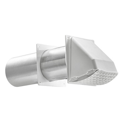 LAMBRO INDUSTRIES 222WS DRYER VENT HOOD WITH TAIL PIECE, REMOVAB