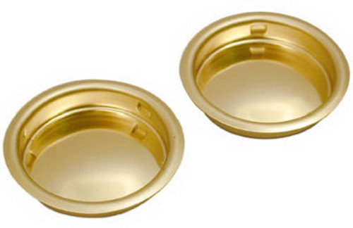 L E JOHNSON 30-3PPK2 SLIDING DOOR PULL, BRIGHT BRASS, 2-1/8-I