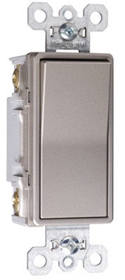 PASS & SEYMOUR TM874NICC6 NICKEL DECORATOR SWITCH, 4 WAY