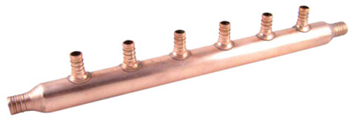 SHARKBITE 22788A OPEN MANIFOLD, 6-PORT, 3/4 X 3/4-IN. COP