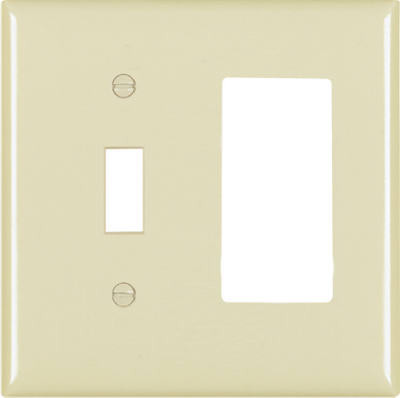 PASS & SEYMOUR TP126ICC12 IVORY 1-TOGGLE & 1 DECORATOR OPENING NYL