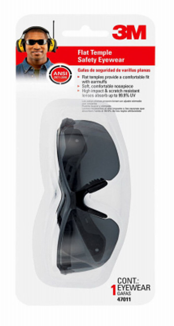 3M 47011H1-DC SAFETY GLASSES BLACK/GRAY