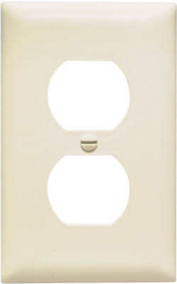 PASS & SEYMOUR TP8LACP10 WALL PLATE, DUPLEX OUTLET, ALMOND NYLON,
