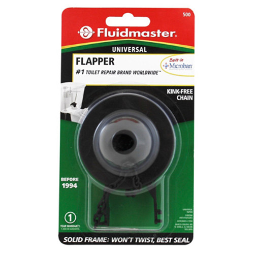 FLUIDMASTER 500P21 BULLS EYE TOILET FLAPPER, VINYL WITH PLA