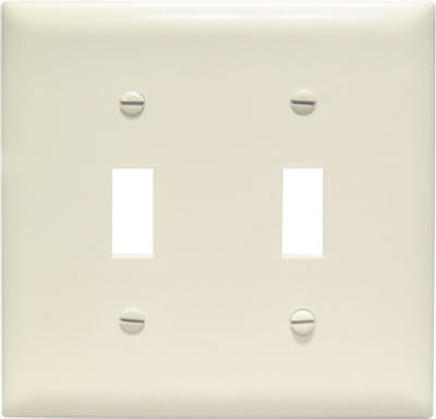 PASS & SEYMOUR TP2LACC30 ALMOND 2-TOGGLE OPENING NYLON WALL PLATE