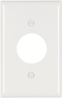 PASS & SEYMOUR TP7WCC30 WALL PLATE, SINGLE OUTLET, WHITE NYLON