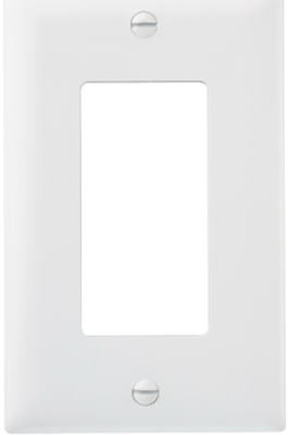 PASS & SEYMOUR TP26WCC100 WALL PLATE, DECORATOR OPENING, WHITE NYL