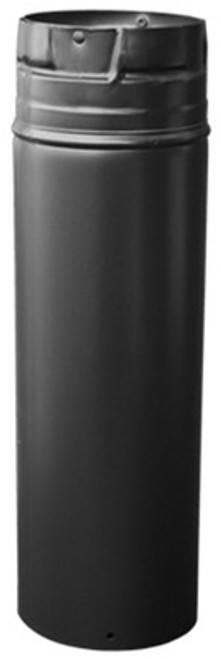 HI-TECH DURAVENT 6DBK-24 DURABLACK WOOD-STOVE PIPE, BLACK SINGLE-