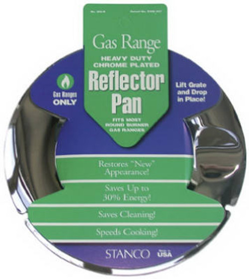 STANCO 800-R GAS RANGE REFLECTOR PAN, ROUND, 7-IN.