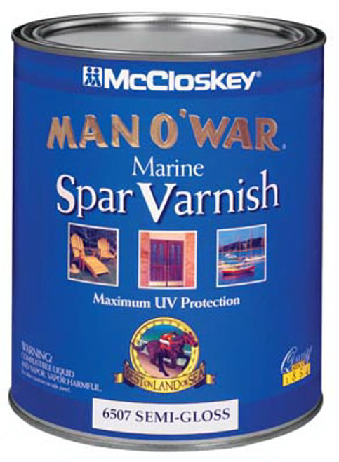 CABOT 6507-05 MAN O' WAR SPAR VARNISH, SEMI-GLOSS, 1-Q