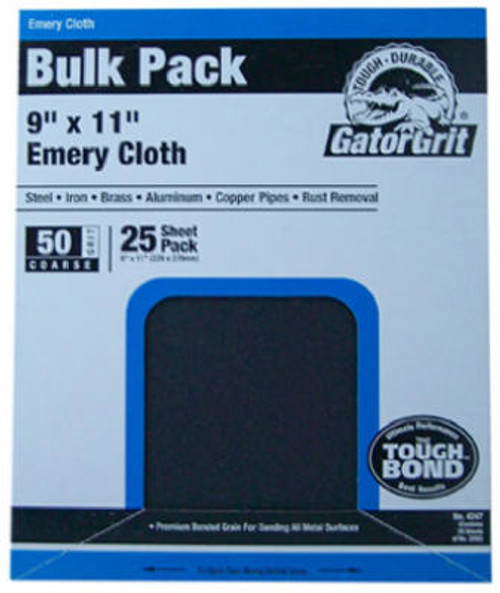 ALI INDUSTRIES 4246 SANDPAPER, EMERY CLOTH, MEDIUM 80-GRIT, 