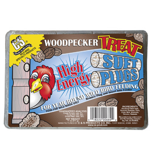 C&S PRODUCTS COMPANY IN 12689 WOODPECKER TREAT SUET PLUG, 12-OZ.