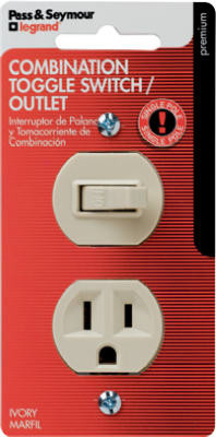 PASS & SEYMOUR 691ICCC5 IVORY SINGLE-POLE SWITCH & RECEPTACLE