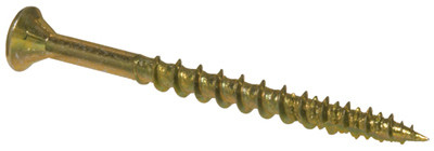 HILLMAN GROUP 42182 PROCRAFTER WOOD SCREWS, YELLOW ZINC, 10 