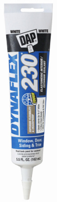 DAP PRODUCTS INC 18886 SEALANT IN EX LATEX WHT 5.5OZ DAP PRODUCTS INC 18886 SEALANT IN EX LATEX WHT 5.5OZ