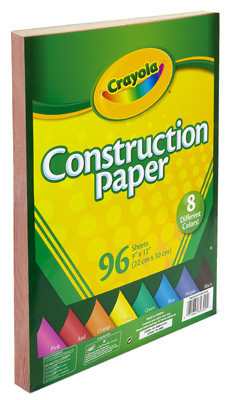 CRAYOLA 99-3000 CONSTRUCTION PAPER, 9 X 12-IN., 96-SHEET