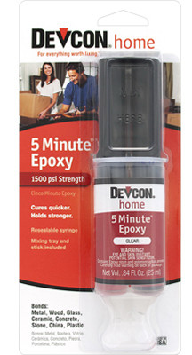 ITW GLOBAL BRANDS 20845 5-MINUTE FAST-DRYING EPOXY GLUE, CLEAR, 