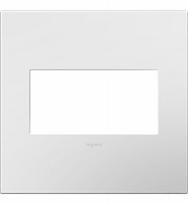 PASS & SEYMOUR AWP2GWH4 WALL PLATE, SCREWLESS, 2-GANG, GLOSS WHI