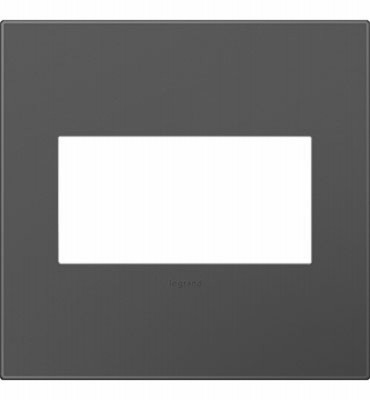 PASS & SEYMOUR AWP2GMG4 WALL PLATE, SCREWLESS, 2-GANG, MAGNESIUM