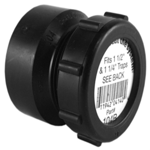 CHARLOTTE PIPE & FOUNDR ABS 00104R 0600HA TRAP ADAPTER, ABS/DWV, 1.5-IN.