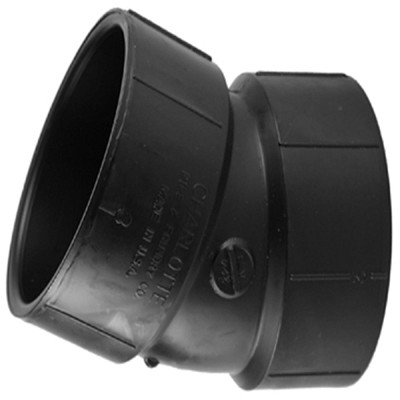 CHARLOTTE PIPE & FOUNDR ABS 00324  0800HA CHARLOTTE PIPE 2 IN. HUB X HUB 22-1/2 DE