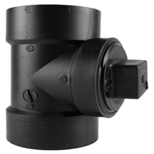 CHARLOTTE PIPE & FOUNDR ABS 00444X 0800HA ABS/DWV CLEAN OUT PIPE TEE, HUB X HUB X 