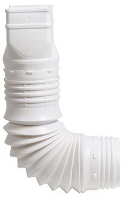 AMERIMAX HOME PRODUCTS ADP53129 FLEX-A-SPOUT DOWN SPOUT ADAPTOR, WHITE, 