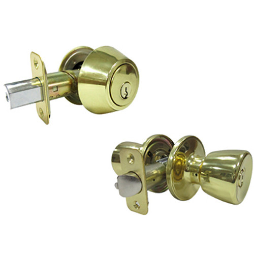 TAIWAN FU HSING INDUSTRIAL CO BS7L2B KA3 COMBINATION LOCKSET, POLISHED BRASS
